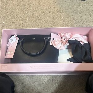 Nanette Lepore Black Satchel with Pink Accents